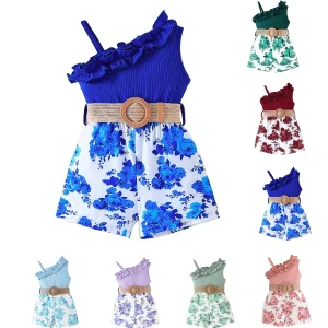 Summer Girls Flower Shorts Toddler Girl